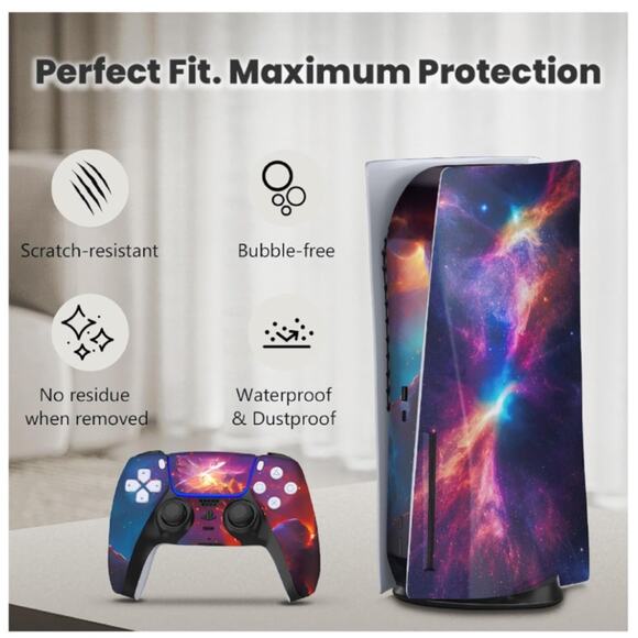 Toxxos PS5 Skin Disc Edition Anime Console and Controller Vinyl Cover Skins Wrap - Picture 3 of 6